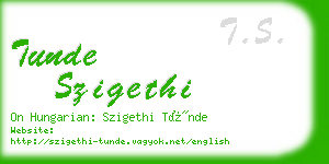 tunde szigethi business card